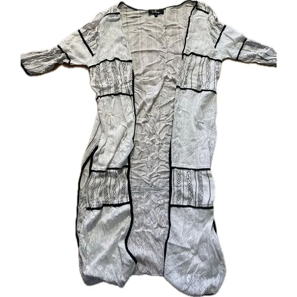 Lulu’s Coverup White Black Women’s Size Small